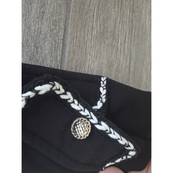 Karl Lagerfeld Colorblock One Piece Dress Sz 8.Faux Pockets And Metallic Buttons - Picture 3 of 9